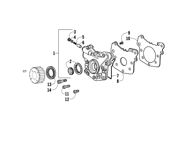 Parts Diagram for Arctic Cat 2008 700 AUTOMATIC TRANSMISSION 4X4 DIESEL ATV OIL PUMP ASSEMBLY