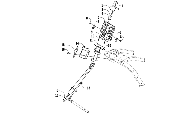 Parts Diagram for Arctic Cat 2008 F6 EFI LXR SNOWMOBILE STEERING POST ASSEMBLY