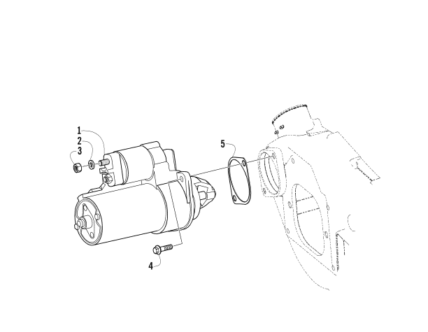 Parts Diagram for Arctic Cat 2014 700 DIESEL ATV STARTER MOTOR ASSEMBLY