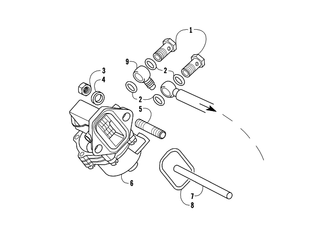 Parts Diagram for Arctic Cat 2008 700 AUTOMATIC TRANSMISSION 4X4 DIESEL ATV FUEL FEED PUMP AND PUSH ROD ASSEMBLIES