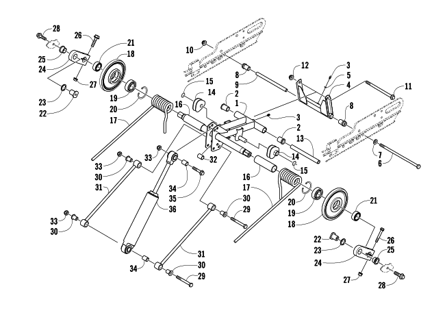 Parts Diagram for Arctic Cat 2008 CROSSFIRE 1000 EFI SNOWMOBILE REAR SUSPENSION REAR ARM ASSEMBLY