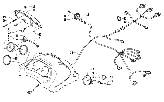 Parts Diagram for Arctic Cat 2007 Z 570 SNOWMOBILE HEADLIGHT, INSTRUMENTS, AND WIRING ASSEMBLIES