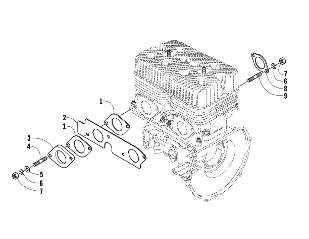 Parts Diagram for Arctic Cat 2007 BEARCAT 570 LONG TRACK SNOWMOBILE INTAKE ASSEMBLY