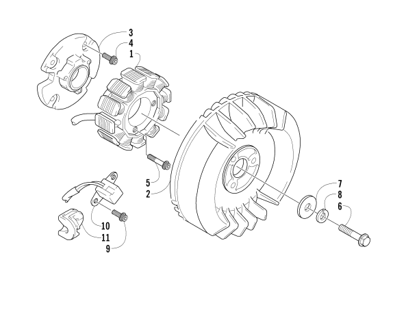 Parts Diagram for Arctic Cat 2009 BEARCAT 570 XT SNOWMOBILE MAGNETO