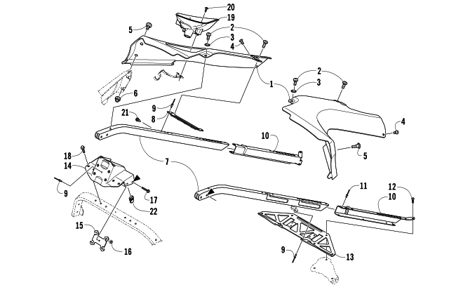 Parts Diagram for Arctic Cat 2007 F8 EFI SNO PRO LIMITED EDITION SNOWMOBILE SEAT SUPPORT ASSEMBLY