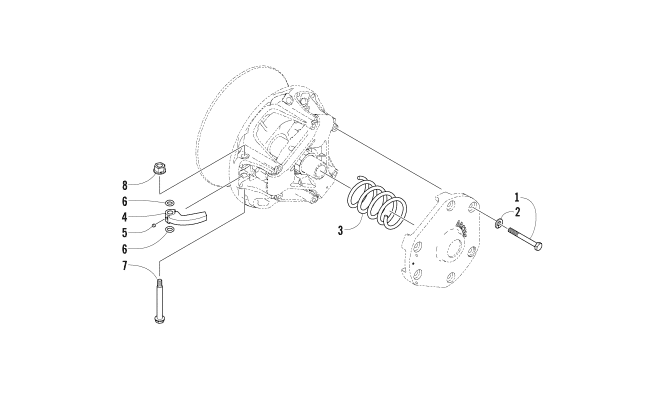 Parts Diagram for Arctic Cat 2008 CROSSFIRE 500 EFI SNOWMOBILE DRIVE CLUTCH