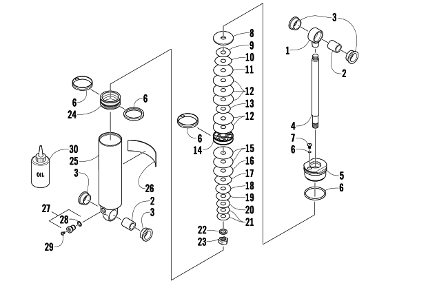 Parts Diagram for Arctic Cat 2011 F8 SNO PRO SNOWMOBILE REAR SUSPENSION REAR ARM SHOCK ABSORBER