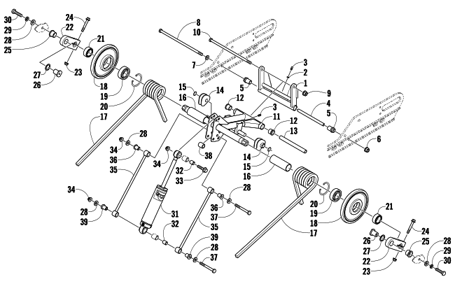 Parts Diagram for Arctic Cat 2007 F8 EFI SNO PRO SNOWMOBILE REAR SUSPENSION REAR ARM ASSEMBLY