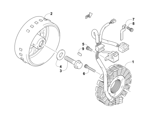Parts Diagram for Arctic Cat 2014 XF 9000 137 SNO PRO LTD SNOWMOBILE MAGNETO ASSEMBLY