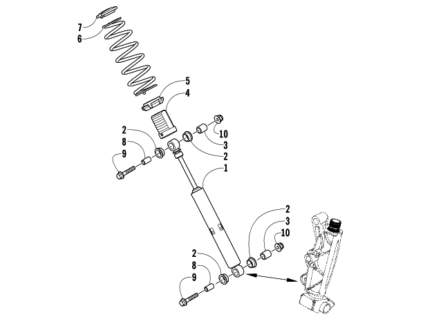 Parts Diagram for Arctic Cat 2007 F5 EFI SNOWMOBILE SHOCK ABSORBER ASSEMBLY