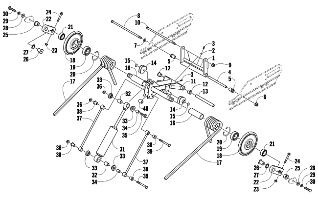 Parts Diagram for Arctic Cat 2007 F5 EFI LXR SNOWMOBILE REAR SUSPENSION REAR ARM ASSEMBLY