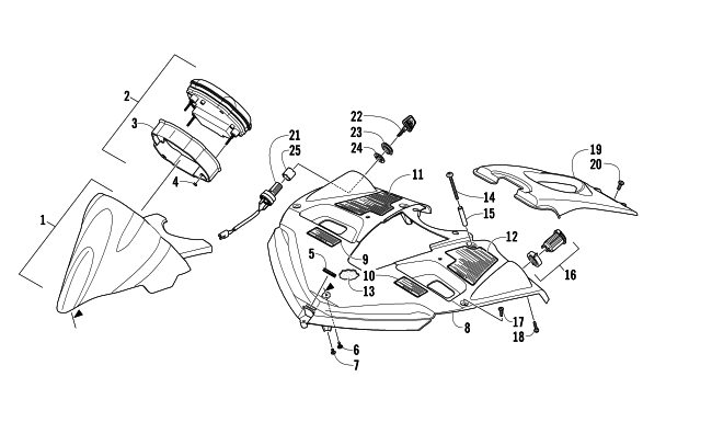 Parts Diagram for Arctic Cat 2007 F8 EFI SNOWMOBILE CONSOLE ASSEMBLY