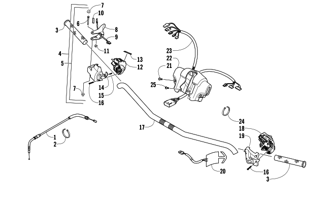 Parts Diagram for Arctic Cat 2007 JAGUAR Z1 1100 EFI SNOWMOBILE HANDLEBAR AND CONTROLS