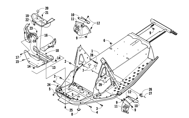 Parts Diagram for Arctic Cat 2007 JAGUAR Z1 1100 EFI SNOWMOBILE CHASSIS ASSEMBLY