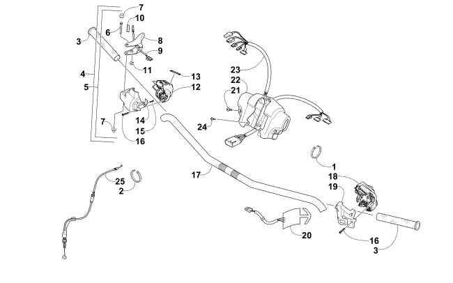 Parts Diagram for Arctic Cat 2007 F6 EFI SNO PRO SNOWMOBILE HANDLEBAR AND CONTROLS