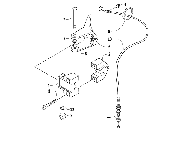 Parts Diagram for Arctic Cat 2007 AC 600 MODIFIED SNO PRO SNOWMOBILE CONTROL ASSEMBLY