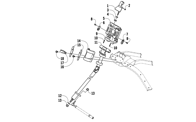 Parts Diagram for Arctic Cat 2008 JAGUAR Z1 1100 EFI SNOWMOBILE STEERING POST ASSEMBLY