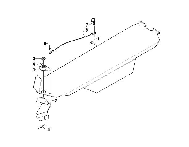 Parts Diagram for Arctic Cat 2007 AC 600 MODIFIED SNO PRO SNOWMOBILE BELT GUARD ASSEMBLY