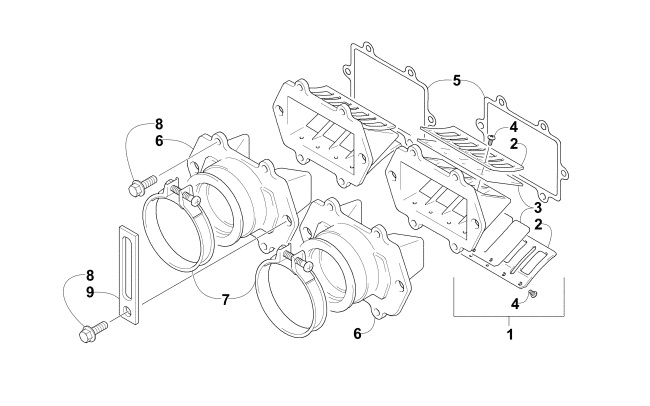 Parts Diagram for Arctic Cat 2016 XF 8000 HIGH COUNTRY 141 SNO PRO SNOWMOBILE REED VALVE ASSEMBLY