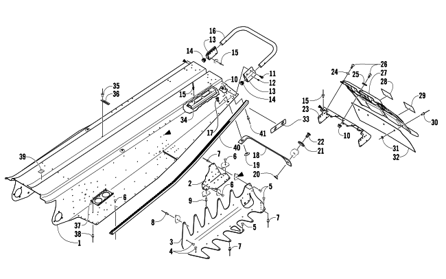 Parts Diagram for Arctic Cat 2007 AC 600 MODIFIED SNO PRO SNOWMOBILE TUNNEL, REAR BUMPER, AND TAILLIGHT ASSEMBLIES