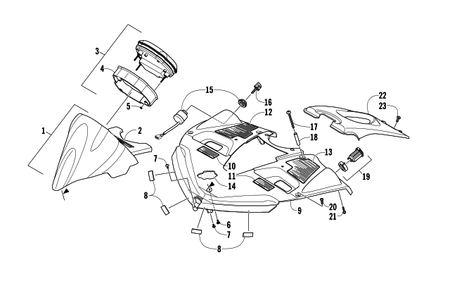 Parts Diagram for Arctic Cat 2007 JAGUAR Z1 1100 EFI SNOWMOBILE CONSOLE ASSEMBLY