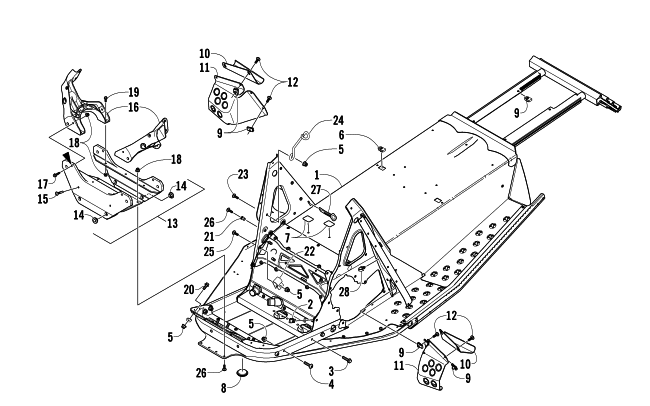 Parts Diagram for Arctic Cat 2007 F8 EFI SNO PRO SNOWMOBILE CHASSIS ASSEMBLY
