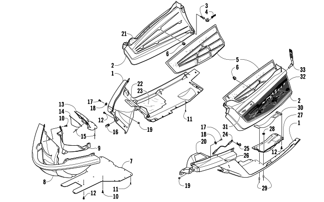 Parts Diagram for Arctic Cat 2007 M8 EFI 153 SNO PRO SNOWMOBILE BELLY PAN ASSEMBLY