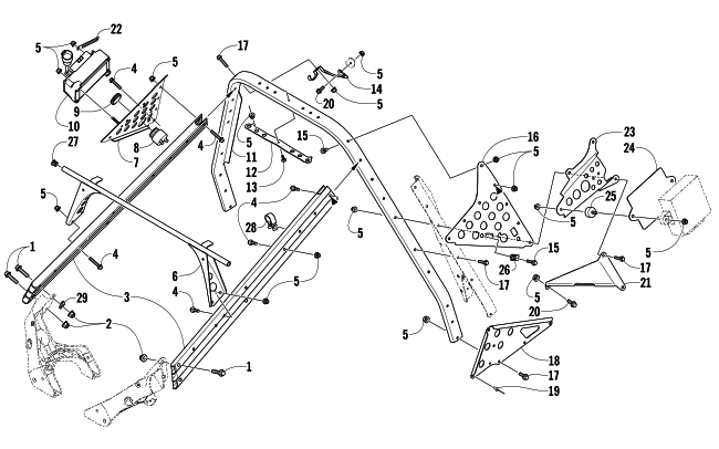 Parts Diagram for Arctic Cat 2007 F5 EFI SNOWMOBILE STEERING SUPPORT ASSEMBLY
