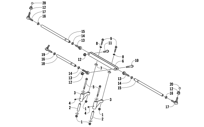 Parts Diagram for Arctic Cat 2007 F6 EFI LXR SNOWMOBILE TIE ROD ASSEMBLY