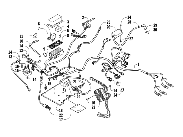 Parts Diagram for Arctic Cat 2008 400 AUTOMATIC TRANSMISSION 4X4 FIS ATV WIRING HARNESS ASSEMBLY