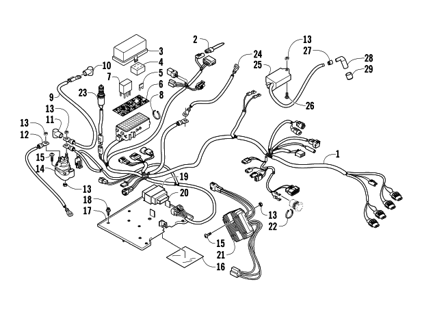 Parts Diagram for Arctic Cat 2008 400 MANUAL TRANSMISSION 4X4 FIS ATV WIRING HARNESS ASSEMBLY