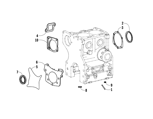 Parts Diagram for Arctic Cat 2014 700 DIESEL ATV BOTTOM END GASKET SET ASSEMBLY