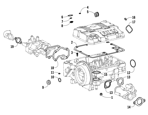 Parts Diagram for Arctic Cat 2008 700 AUTOMATIC TRANSMISSION 4X4 DIESEL ATV TOP END GASKET SET ASSEMBLY