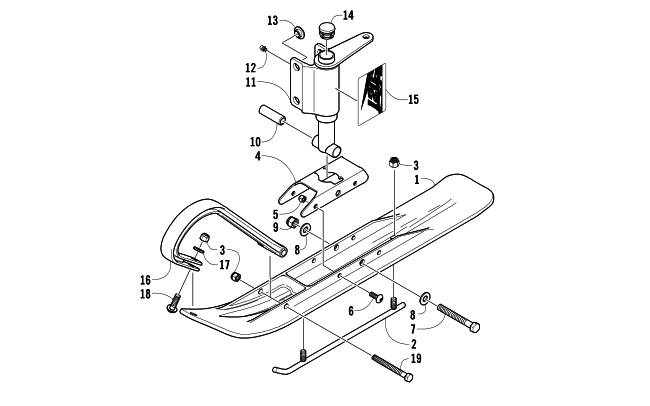 Parts Diagram for Arctic Cat 2008 AC 120 SNOWMOBILE SKI AND SPINDLE ASSEMBLY