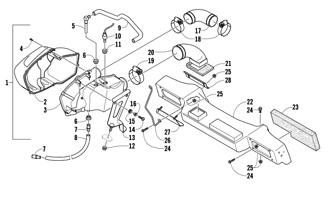 Parts Diagram for Arctic Cat 2008 T660 TOURING SNOWMOBILE AIR SILENCER ASSEMBLY