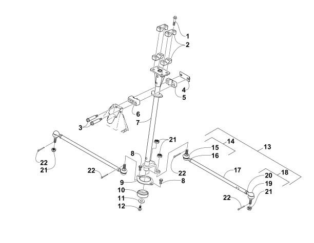 Parts Diagram for Arctic Cat 2009 700 TRV CRUISER ATV STEERING ASSEMBLY