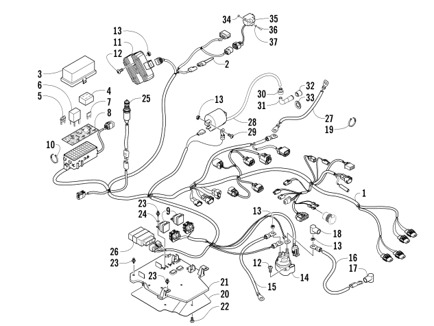Parts Diagram for Arctic Cat 2008 700 EFI AUTOMATIC TRANSMISSION 4X4 FIS LE ATV WIRING HARNESS ASSEMBLY