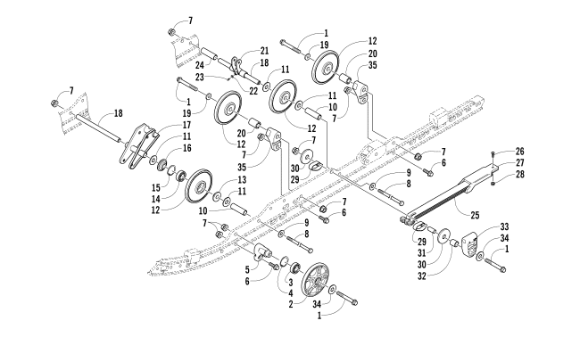 Parts Diagram for Arctic Cat 2008 BEARCAT WIDE TRACK SNOWMOBILE IDLER WHEEL ASSEMBLY