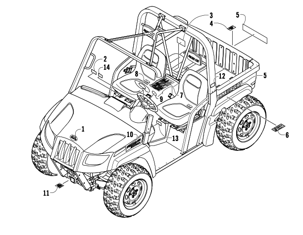 Parts Diagram for Arctic Cat 2008 PROWLER 650 H1 AUTOMATIC 4X4 ATV DECALS