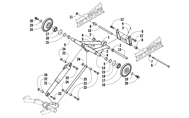 Parts Diagram for Arctic Cat 2008 M1000 EFI 162 SNO PRO LIMITED EDITION SNOWMOBILE REAR SUSPENSION REAR ARM ASSEMBLY