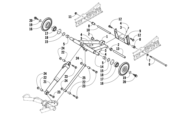 Parts Diagram for Arctic Cat 2009 CFR1000 LE SNOWMOBILE REAR SUSPENSION REAR ARM ASSEMBLY