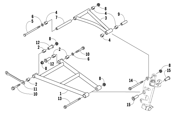 Parts Diagram for Arctic Cat 2007 M1000 EFI 153 SNO PRO SNOWMOBILE A-ARM ASSEMBLY