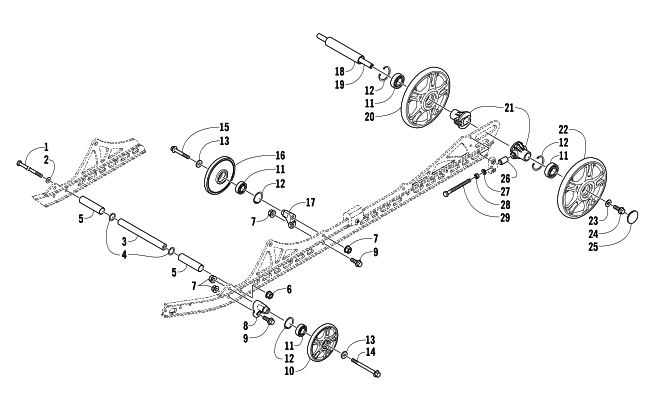 Parts Diagram for Arctic Cat 2008 M8 EFI 153 SNO PRO SNOWMOBILE IDLER WHEEL ASSEMBLY