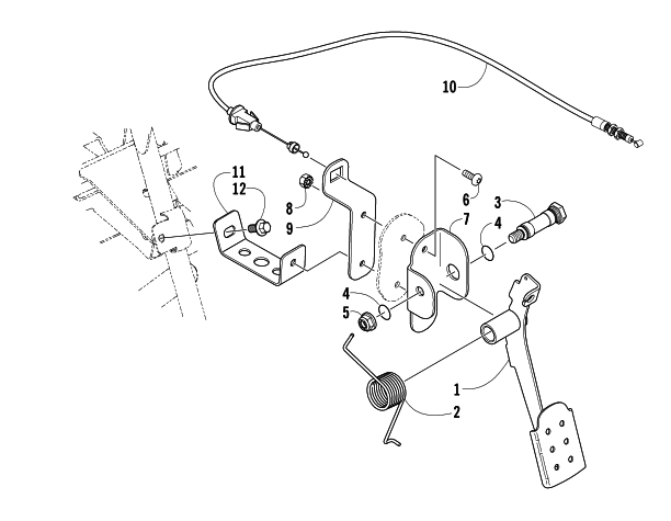 Parts Diagram for Arctic Cat 2008 PROWLER XT 650 H1 AUTOMATIC 4X4 ATV ACCELERATOR ASSEMBLY