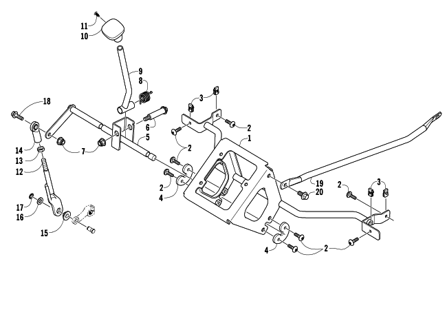Parts Diagram for Arctic Cat 2008 PROWLER XT 650 H1 AUTOMATIC 4X4 ATV SHIFTER ASSEMBLY