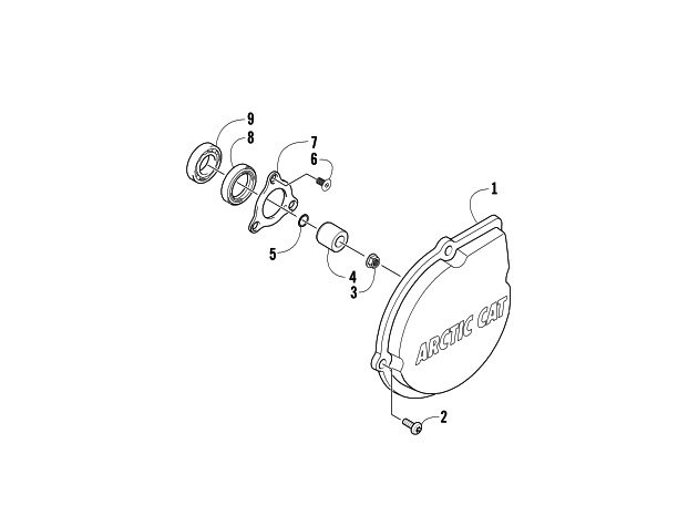 Parts Diagram for Arctic Cat 2009 PROWLER 650 XT AUTOMATIC 4X4 ATV OUTER MAGNETO COVER ASSEMBLY