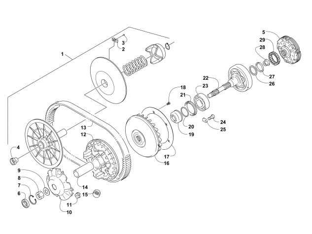 Parts Diagram for Arctic Cat 2008 PROWLER XT 650 H1 AUTOMATIC 4X4 ATV TRANSMISSION ASSEMBLY