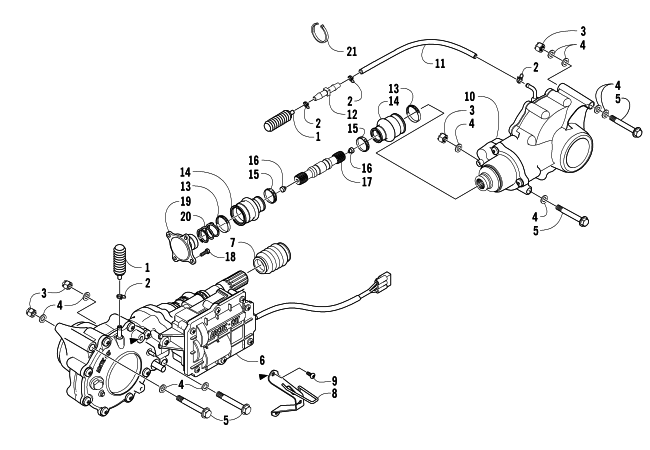 Parts Diagram for Arctic Cat 2008 700 H1 EFI 4X4 AUTOMATIC FIS ATV DRIVE TRAIN ASSEMBLY