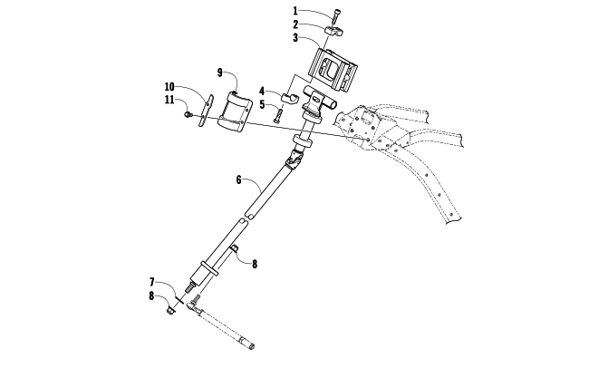 Parts Diagram for Arctic Cat 2008 F8 EFI SNOWMOBILE STEERING POST ASSEMBLY