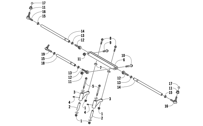 Parts Diagram for Arctic Cat 2008 F1000 EFI SNOWMOBILE TIE ROD ASSEMBLY